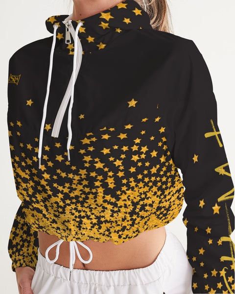 Falling Stars SMC Women's Cropped Windbreaker