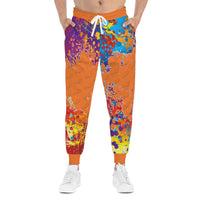 Cosmic Orange Splatter Athletic Joggers