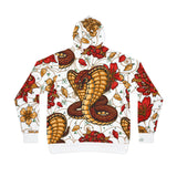 Cobra Spine White Athletic Hoodie