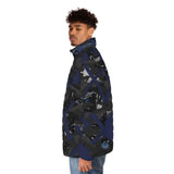 Blue X'ed Out Puffer Jacket