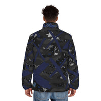 Blue X'ed Out Puffer Jacket