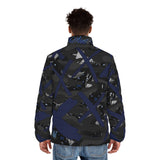 Blue X'ed Out Puffer Jacket