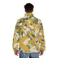 Gold X'ed Out Puffer Jacket