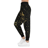 Pyscho Bear Gold Splatter Athletic Joggers