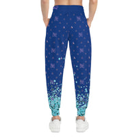 Splatter Acid Blue Athletic Joggers