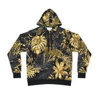 Gold Leaf Splatter Athletic Hoodie