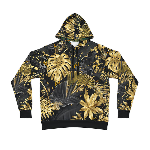 Gold Leaf Splatter Athletic Hoodie