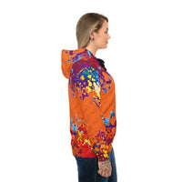 Cosmic Orange Splatter Athletic Hoodie