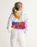 Abstract Splat SMC Women's Cropped Windbreaker