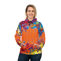 Cosmic Orange Splatter Athletic Hoodie