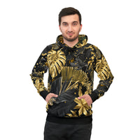 Gold Leaf Splatter Athletic Hoodie