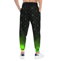 Green Fire Black Athletic Joggers