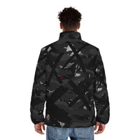 Black X'ed Out Puffer Jacket