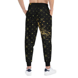 Pyscho Bear Gold Splatter Athletic Joggers