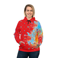 Splatter Bomb Red  Athletic Hoodie