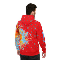 Splatter Bomb Red  Athletic Hoodie