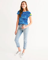 Blue Camo SMC Women's All-Over Print Tee