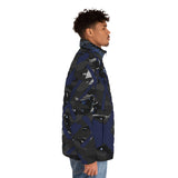 Blue X'ed Out Puffer Jacket