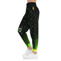 Green Fire Black Athletic Joggers