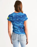 Blue Camo SMC Women's All-Over Print Tee