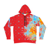 Splatter Bomb Red  Athletic Hoodie