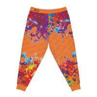 Cosmic Orange Splatter Athletic Joggers