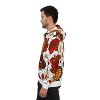 Cobra Spine White Athletic Hoodie