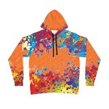 Cosmic Orange Splatter Athletic Hoodie