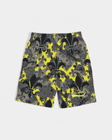 Yellow Grey Camo Boys  All-Over Print Swim Trunk