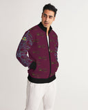 Burgundy Graffiti Spray SMC Men's Track Jacket