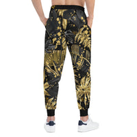 Gold Leaf Splatter Athletic Joggers