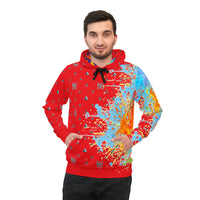 Splatter Bomb Red  Athletic Hoodie