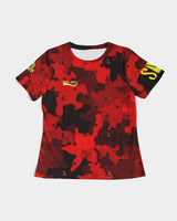 Red Camo SMC x2 Women's All-Over Print Tee