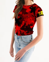 Red Camo SMC x2 Women's All-Over Print Tee