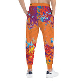 Cosmic Orange Splatter Athletic Joggers