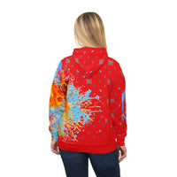 Splatter Bomb Red  Athletic Hoodie