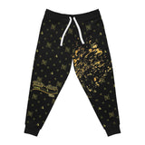 Pyscho Bear Gold Splatter Athletic Joggers