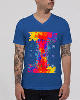 Abstract Splat SMC Jersey V-Neck Tee