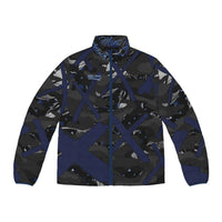 Blue X'ed Out Puffer Jacket