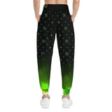 Green Fire Black Athletic Joggers