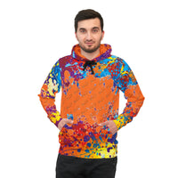 Cosmic Orange Splatter Athletic Hoodie