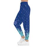 Splatter Acid Blue Athletic Joggers