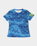 Blue Camo SMC Women's All-Over Print Tee