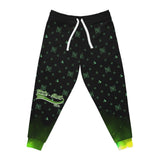 Green Fire Black Athletic Joggers