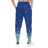 Splatter Acid Blue Athletic Joggers