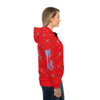 Splatter Bomb Red  Athletic Hoodie