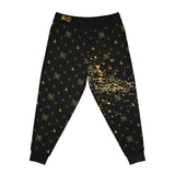 Pyscho Bear Gold Splatter Athletic Joggers