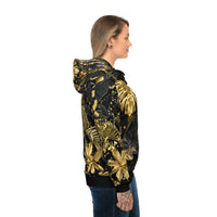 Gold Leaf Splatter Athletic Hoodie