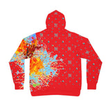 Splatter Bomb Red  Athletic Hoodie