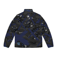 Blue X'ed Out Puffer Jacket